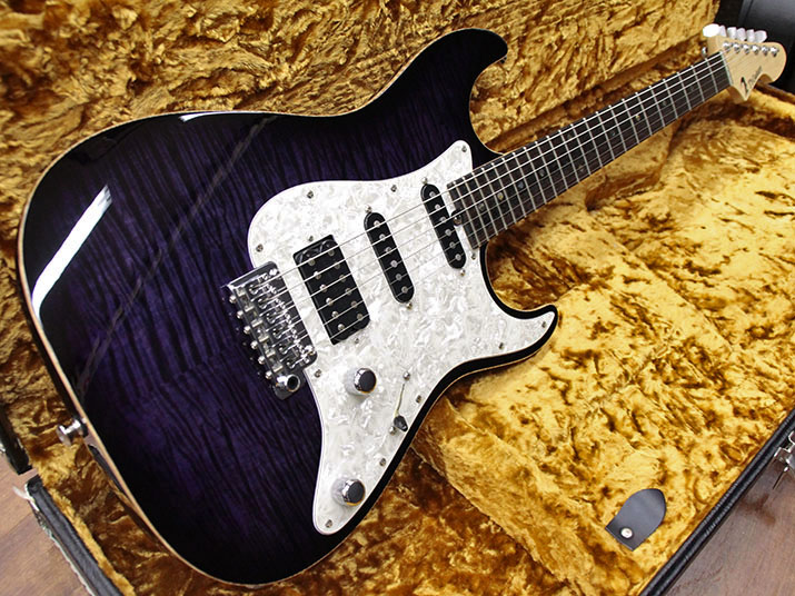 T's Guitars DST-Classic Drop Top Flame Maple Trans Purple 1
