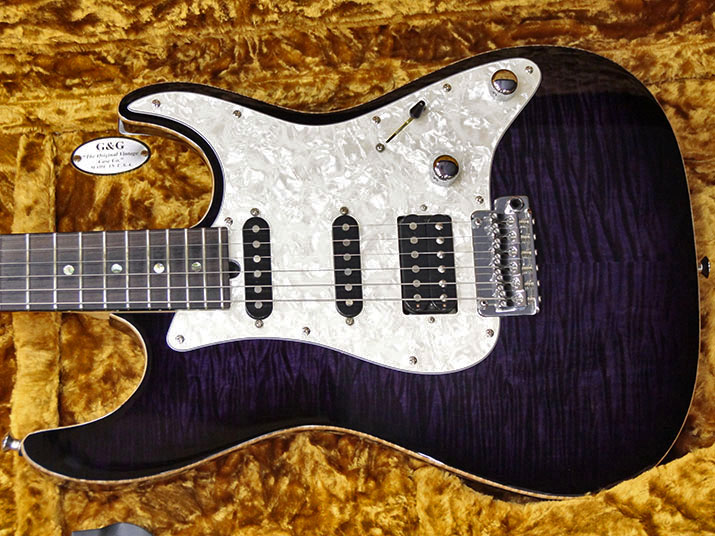 T's Guitars DST-Classic Drop Top Flame Maple Trans Purple 2