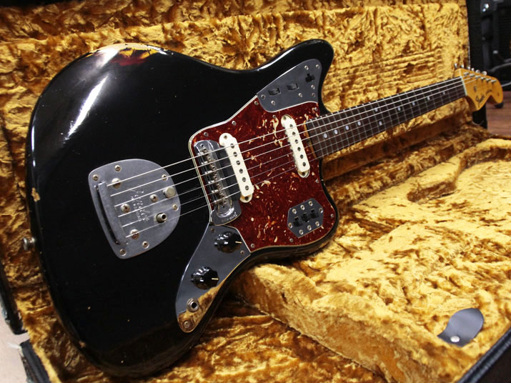 Fender Custom Shop Master Built 1965 Jaguar Relic Black Multi Layer by Dale Wilson  1