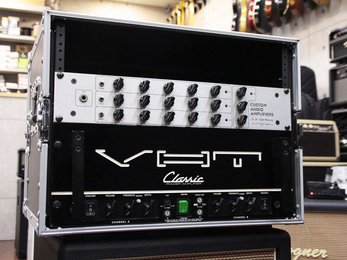 Custom Audio Amplifiers 3+SE Tube Guitar Preamp & VHT G-2100-C Power Amp Classic , 8U Rack Case Set 1