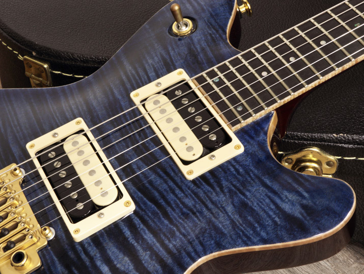 T's Guitars Arc-STD24 VS100N 5A Flame Arctic Blue 9