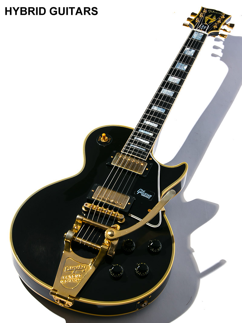 Gibson Custom Shop Historic Collection 1957 Les Paul Custom VOS with Bigsby Roasted Mahogany Lamp Black 2018 1