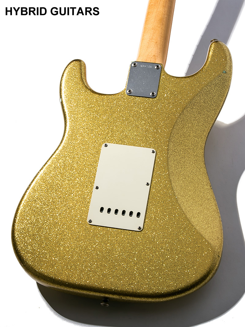 Fender Custom Shop MBS 1968 Neck Master Built by Mark Kendrick with Team Built Gold Sparkle Relic Body 4