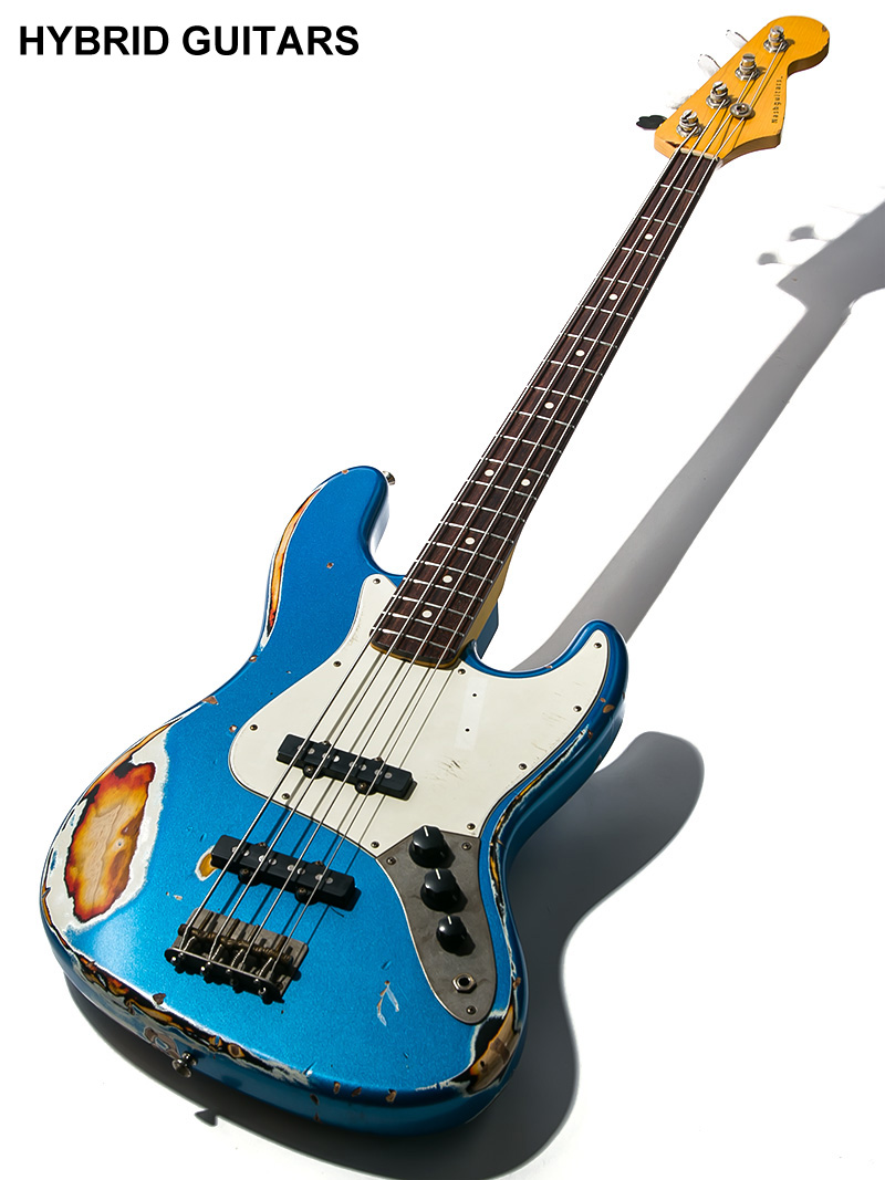 Nash Guitars JB-63 Lake Placid Blue over 3 Tone Sunburst 1