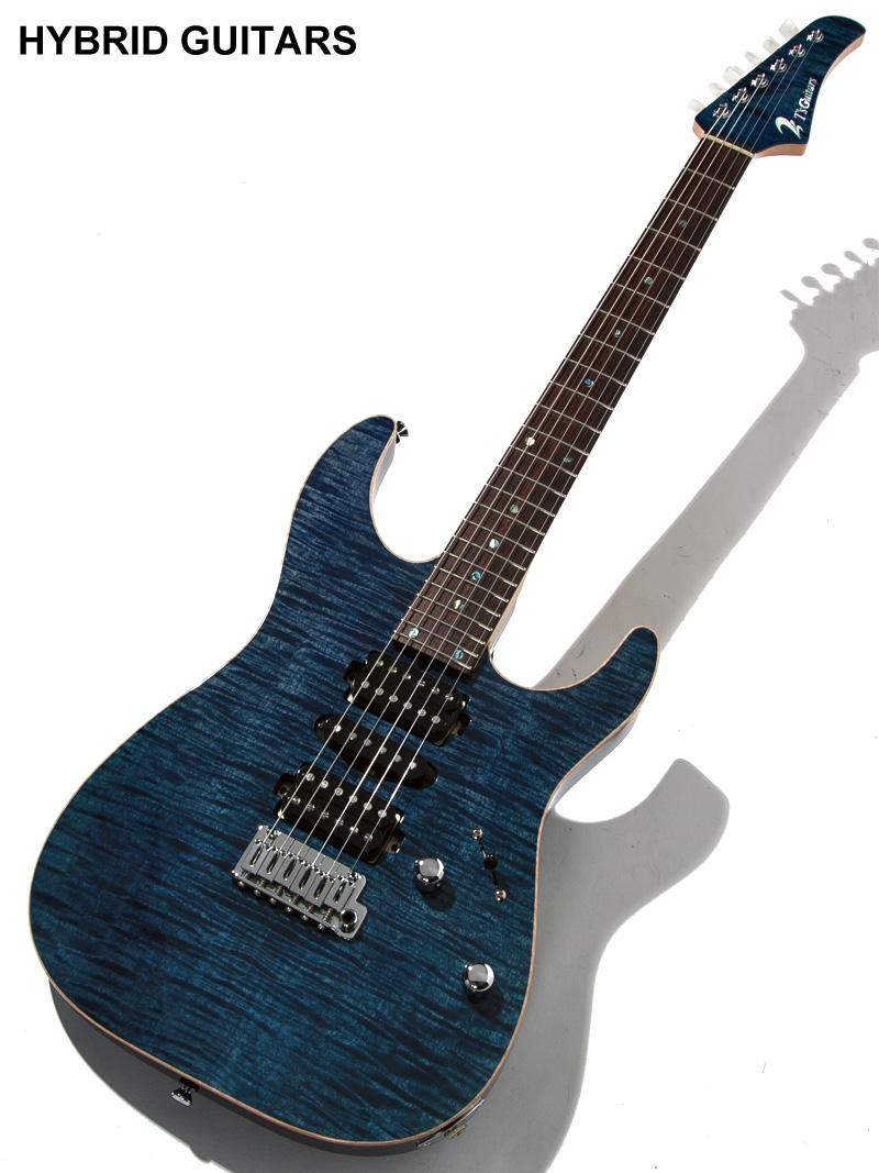 T's Guitars DST-Pro 24 Flame Top Arctic Blue 1