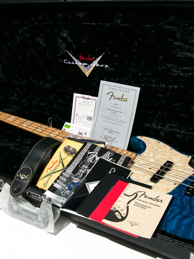 Fender Custom Shop Custom Classic Jazz Bass Quilt Sapphire Blue Trans 12