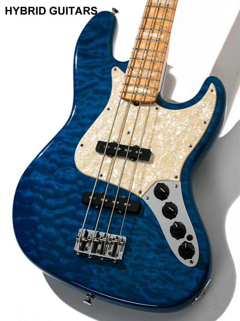 Fender Custom Shop Custom Classic Jazz Bass Quilt Sapphire Blue Trans 3