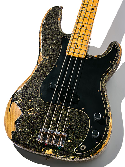 Fender Custom Shop J Signature Precision Bass Heavy Relic Black Gold Master Built by GREG FESSLER