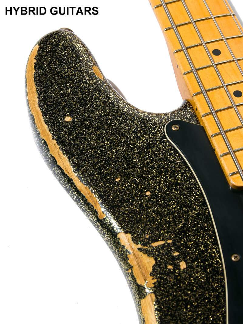 Fender Custom Shop J Signature Precision Bass Heavy Relic Black Gold Master Built by GREG FESSLER 11