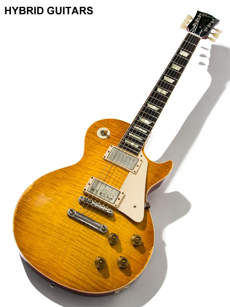 Gibson Custom Shop Hand Select 1P-Mahogany Historic Collection 1959 Les Paul Reissue Heavy Aged Double Dirty Lemon 1