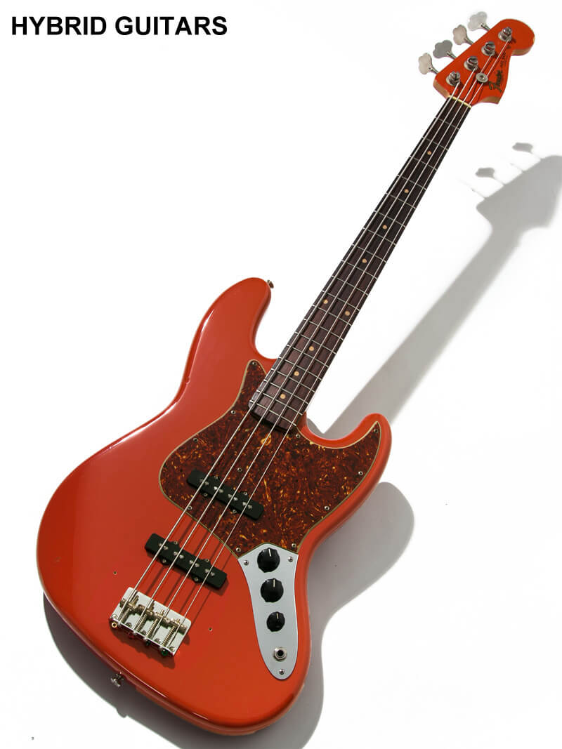 Fender Custom Shop MBS 1961 Jazz Bass Matching Head Fiesta Red Master Built by Mark Kendrick 1