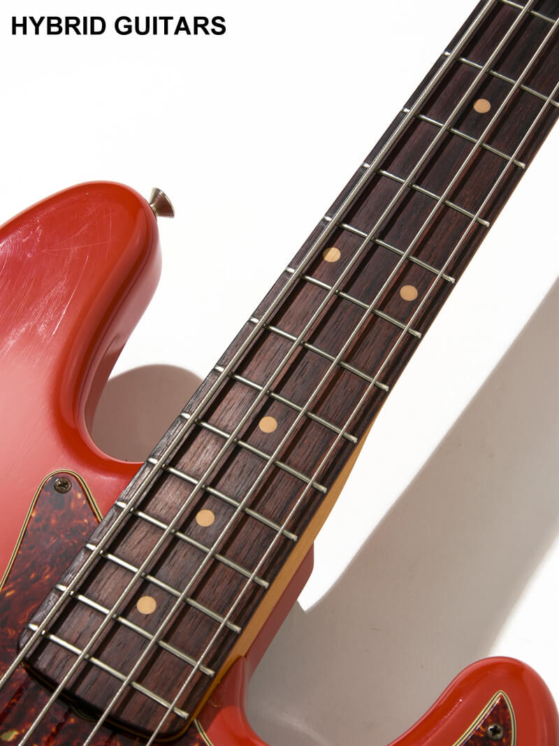 Fender Custom Shop MBS 1961 Jazz Bass Matching Head Fiesta Red Master Built by Mark Kendrick 16