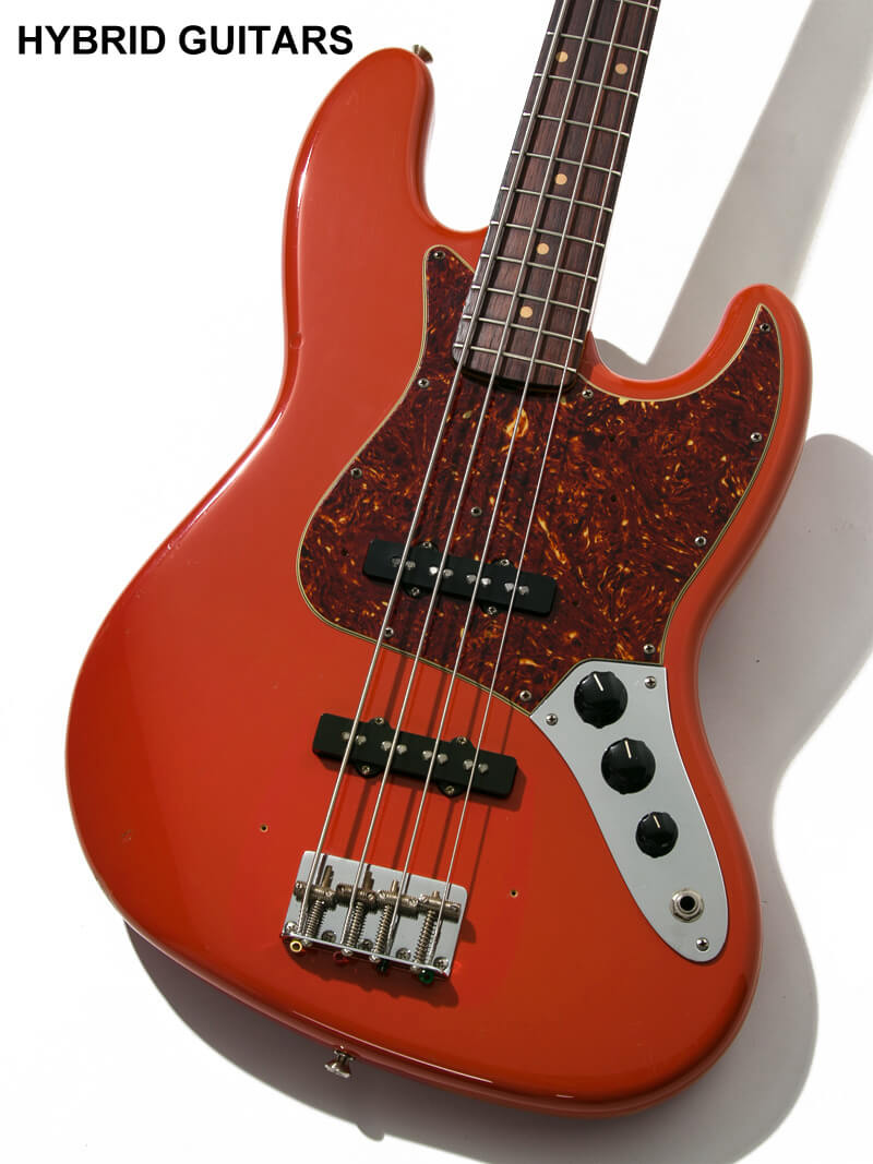 Fender Custom Shop MBS 1961 Jazz Bass Matching Head Fiesta Red Master Built by Mark Kendrick 3