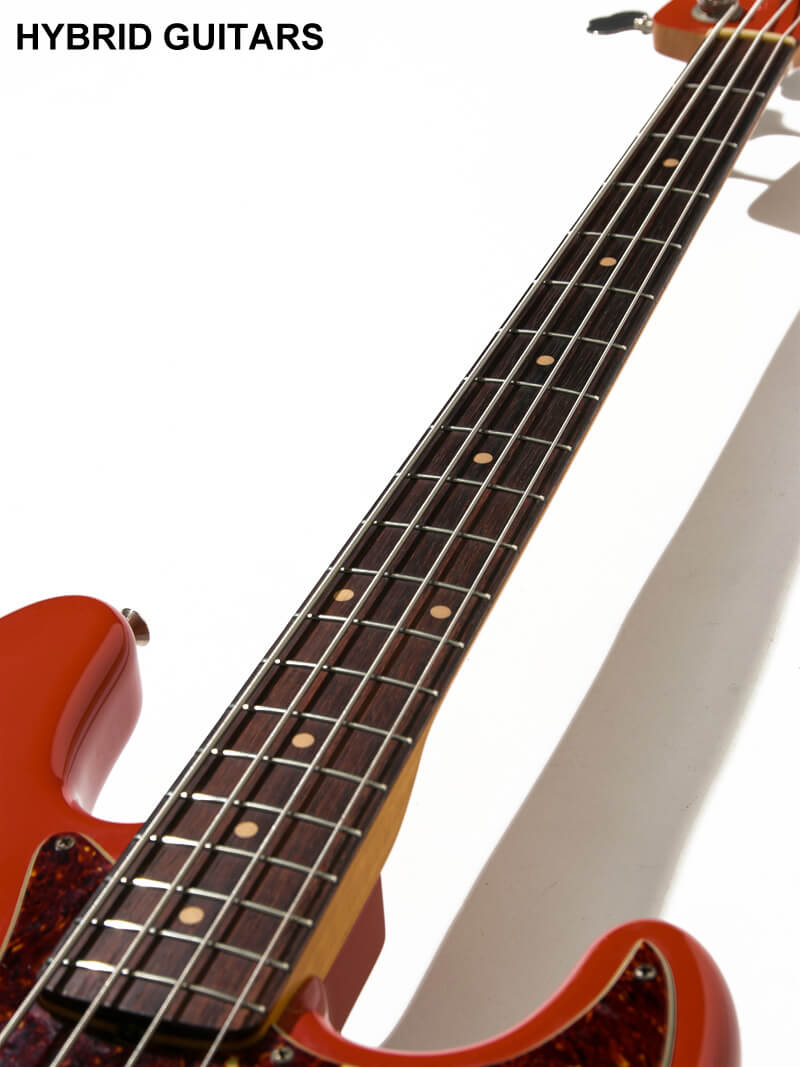 Fender Custom Shop MBS 1961 Jazz Bass Matching Head Fiesta Red Master Built by Mark Kendrick 7