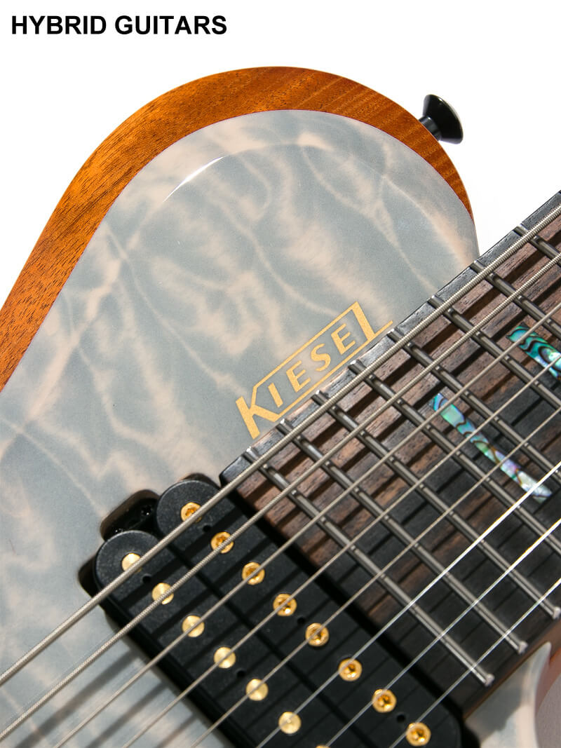 Kiesel Guitars Custom Order ZEUS 8strings Quilted Maple Top Translucent White 11