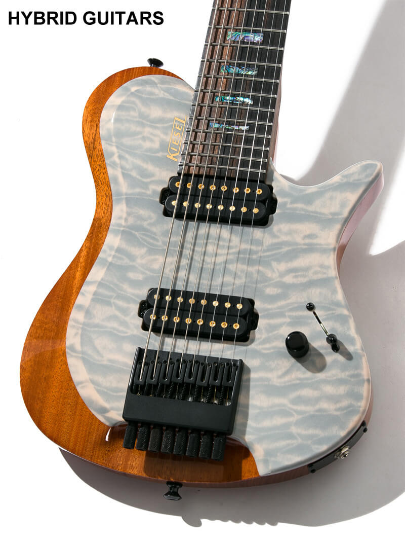 Kiesel Guitars Custom Order ZEUS 8strings Quilted Maple Top Translucent White 3