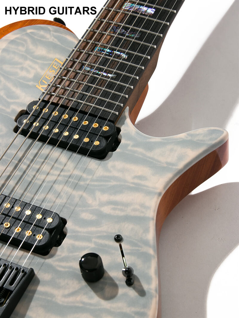 Kiesel Guitars Custom Order ZEUS 8strings Quilted Maple Top Translucent White 9