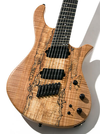 Overload Custom Guitars Rea7 Spalted Maple Natural