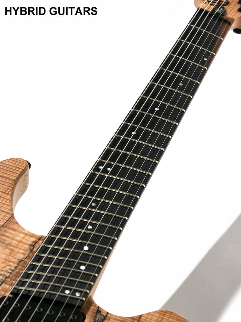 Overload Custom Guitars Rea7 Spalted Maple Natural 7