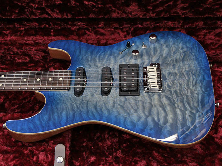 Tom Anderson Hollow Drop Top Jack's Blue Burst with Binding  4