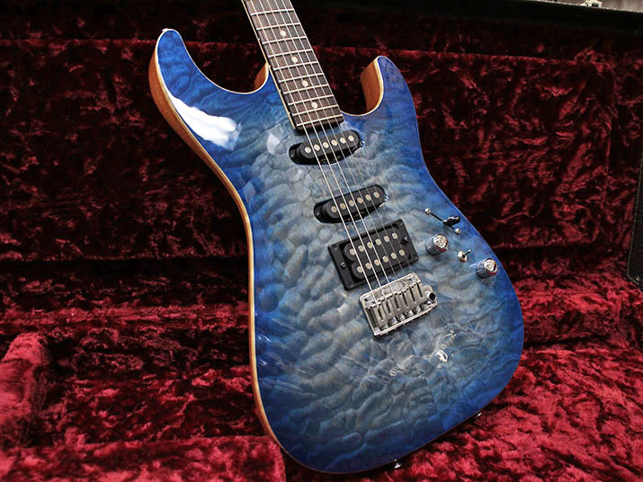 Tom Anderson Hollow Drop Top Jack's Blue Burst with Binding  6