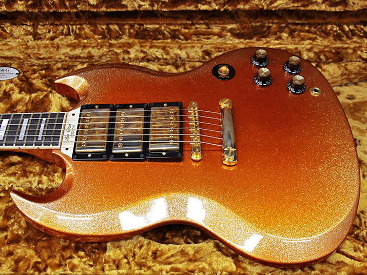 Gibson Custom Shop SG Custom Metallic Orange w/Sparkle Burst 4
