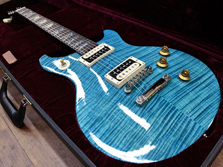 Gibson Custom Shop TAK DC Standard Flametop Aqua Blue 2