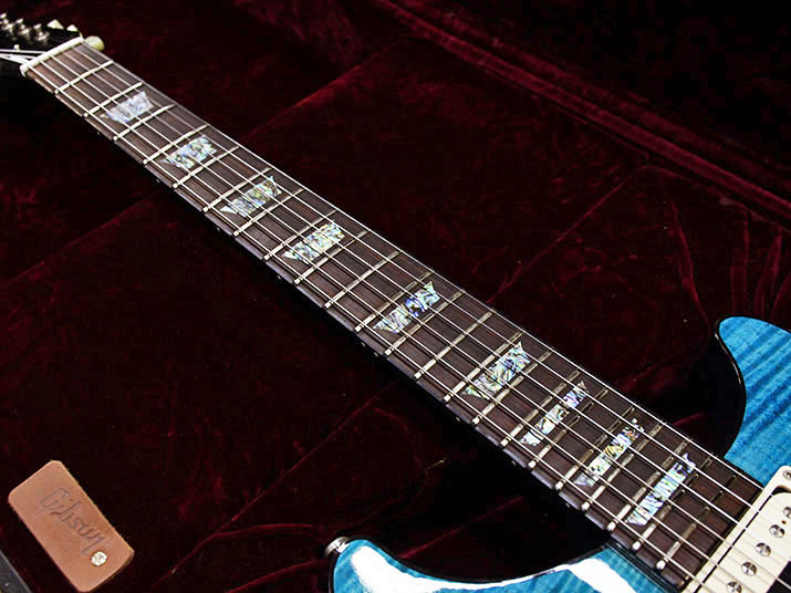 Gibson Custom Shop TAK DC Standard Flametop Aqua Blue 3