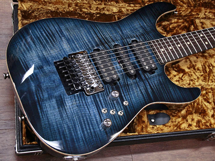 Tom Anderson Drop Top 7strings Artic Blue Burst 1