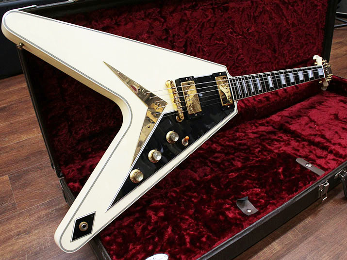 Gibson Custom Shop Flying V Custom Classic White Gloss Ebony Fingerboard 1