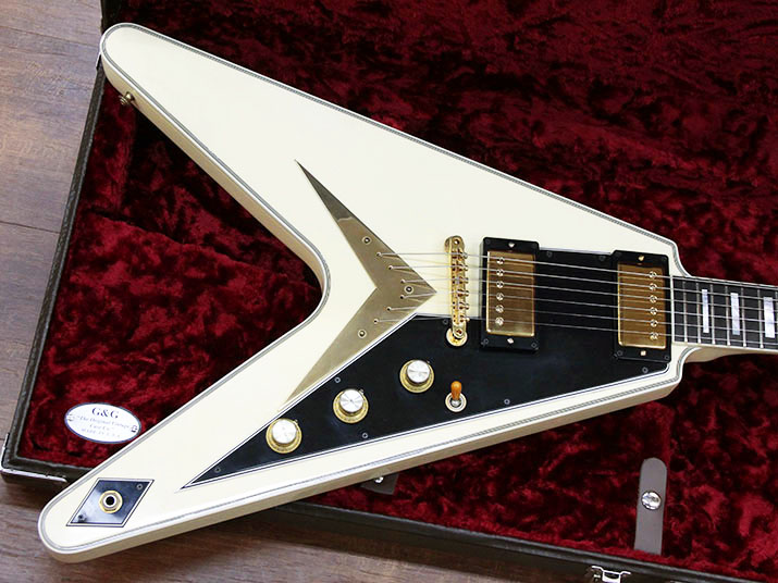 Gibson Custom Shop Flying V Custom Classic White Gloss Ebony Fingerboard 2