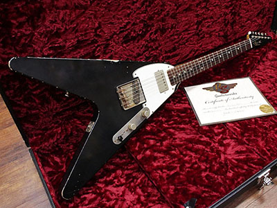 RS Guitarworks Tee Vee Fat Black Matching Head Road Warrior