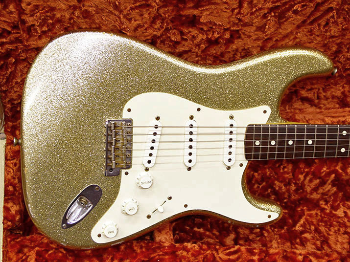 Fender Custom Shop Master Built 1959 Stratocaster Relic Brazilian Rosewood Gold Silver Sparkle by Greg Fessler 2