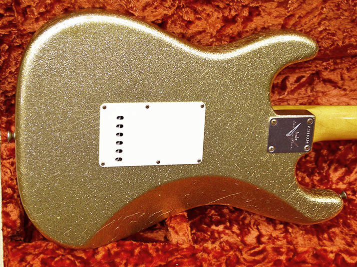 Fender Custom Shop Master Built 1959 Stratocaster Relic Brazilian Rosewood Gold Silver Sparkle by Greg Fessler 4