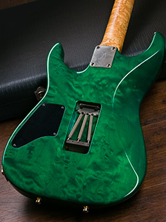 Tom Anderson Grand AM 1P Quilt Body&Birdseye Neck Translucent Green  ボディー裏面 サムネイル