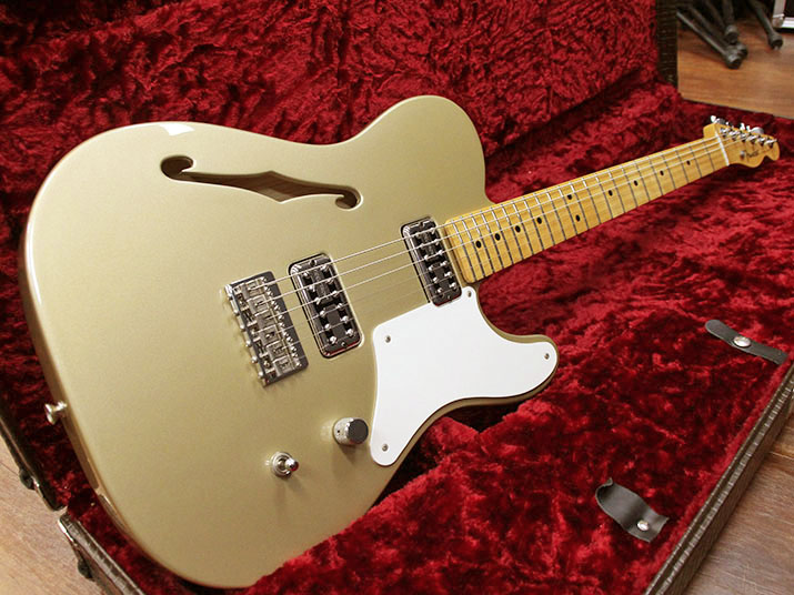 Fender Mexico Cabronita Telecaster Thinline Shoreline Gold 1