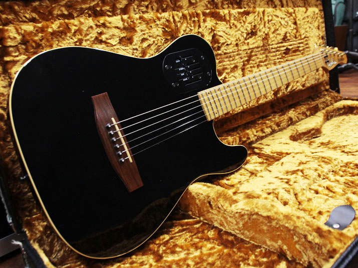 Godin Acousticaster Series Tele 6 Black 1