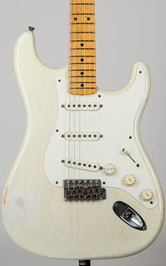 Fender Custom Shop Master Built 1955 Stratocaster Relic by Greg Fesler White Blonde 2011 ボディー正面 サムネイル