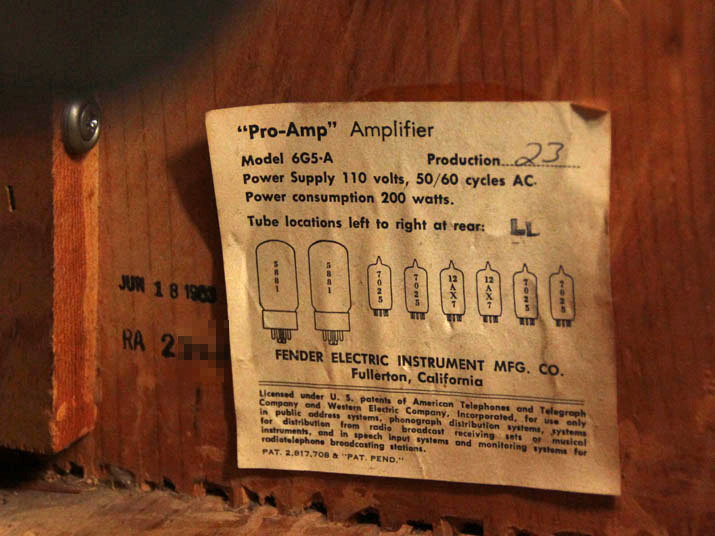 Fender USA Pro Amp '63 Brown Face 6