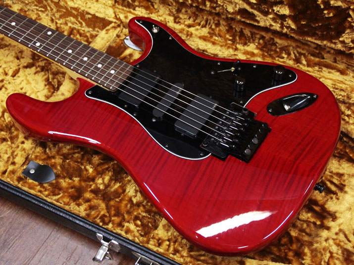 moon Stratocaster Type Trans Red Flame EMG PU 2
