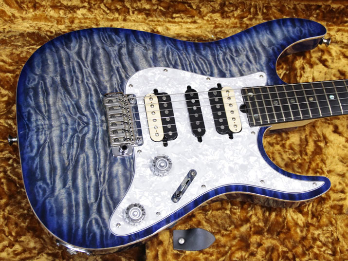 T's Guitars DST-Pro 24 Selected Quilt Whale Blue Burst 2