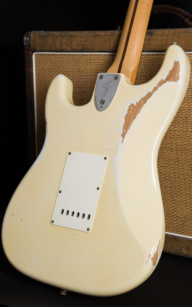 Fender Custom Shop MBS 1972 Stratocaster Heavy Relic Olympic White Master Built by Dale Wilson 4