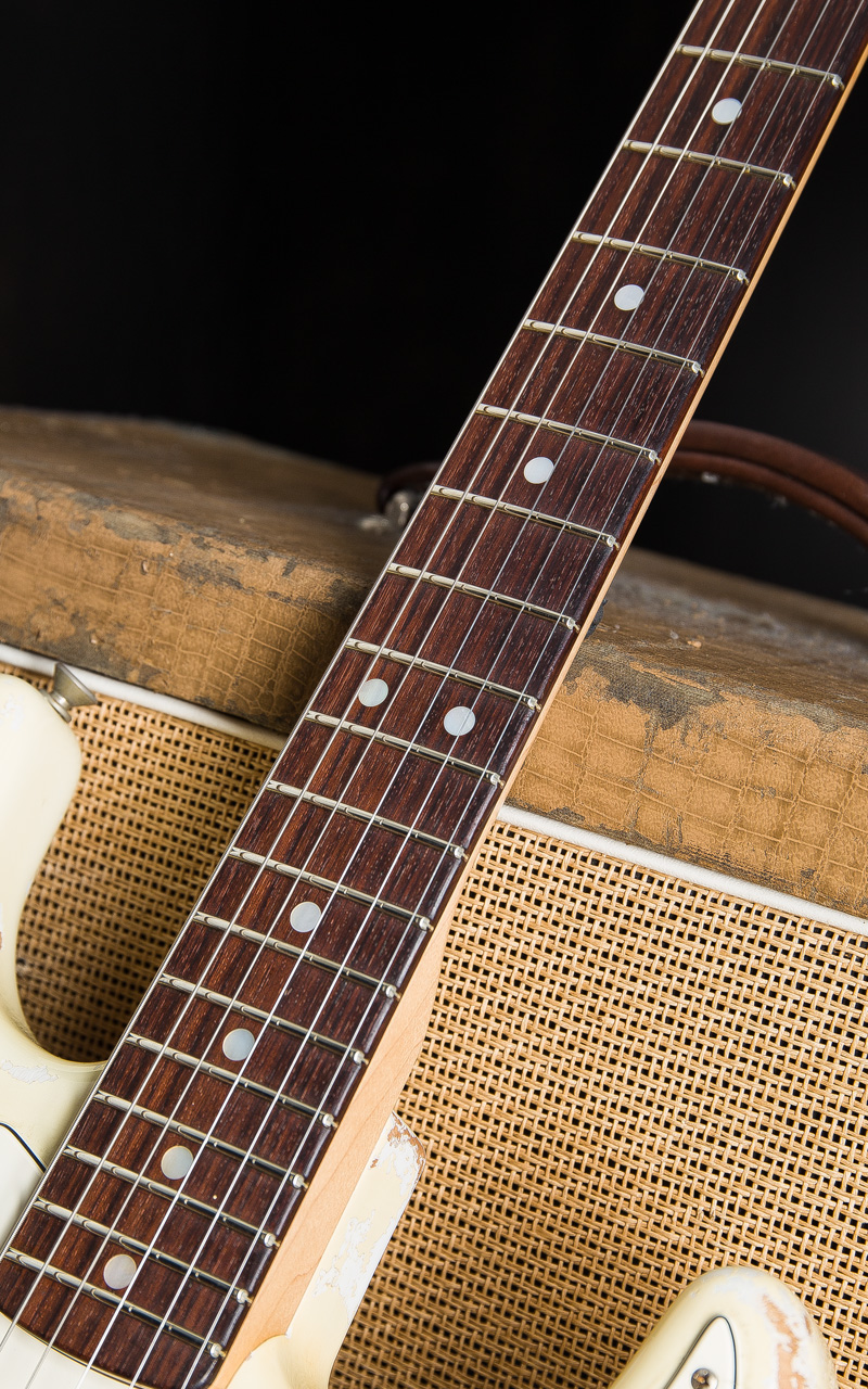 Fender Custom Shop MBS 1972 Stratocaster Heavy Relic Olympic White Master Built by Dale Wilson 7