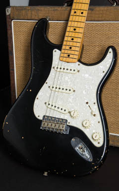 Fender Custom Shop MBS 1969 Stratocaster with Josefine Campos Hand Wound PU Relic Black Master Built by Paul Waller 2014 ボディー正面 サムネイル