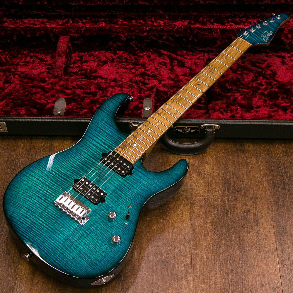 Suhr Modern Bahama Blue Black Burst 1