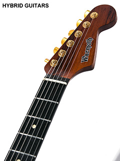 Warmoth Stratocaster Type Quilted Maple Top SSH  Trans Green ヘッド正面 サムネイル