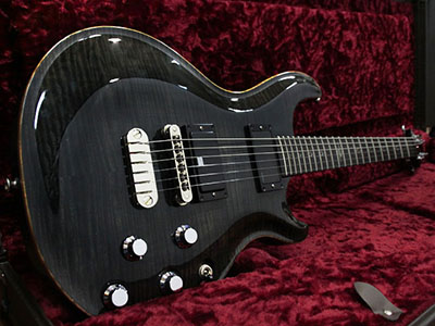 Dean USA Hard Tail Flame Top Trans Black