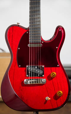 Freedom Custom Guitar Research Custom Order Telecaster Type Trans Red ボディー正面 サムネイル