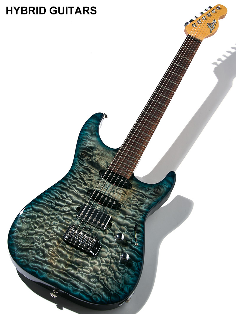 Lipe Guitars Virtuoso Quilt Trans Blue Burst 1