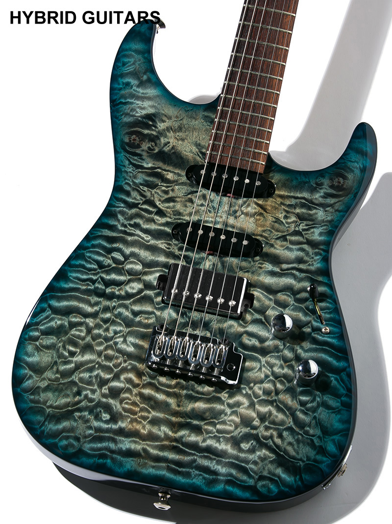 Lipe Guitars Virtuoso Quilt Trans Blue Burst 3